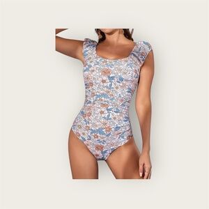Eomenie Floral Tummy Control One Peice Swimsuit